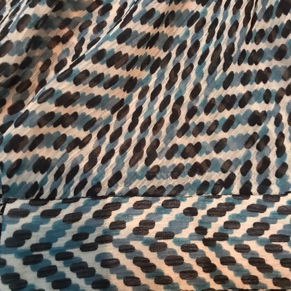 Ny and co sheer teal white black short sleeve top - Picture 4 of 5